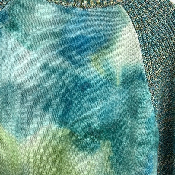 Anthropologie Watercolor Tie-Dye Sweater in Iris Blue - Picture 4 of 11